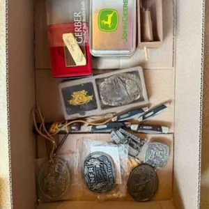 Box of belt buckles(2-Hesston),