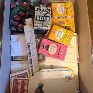 Box of greeting cards, Iraqi most wanted cards