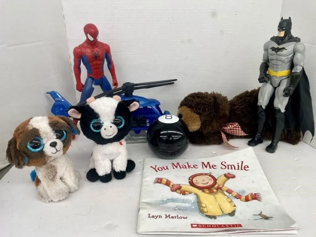 Assortment of kids� toys. Includes Spider-Man and