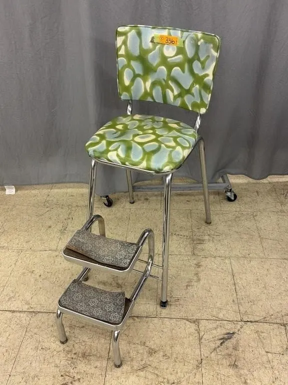 Vintage chrome kitchen stepstool