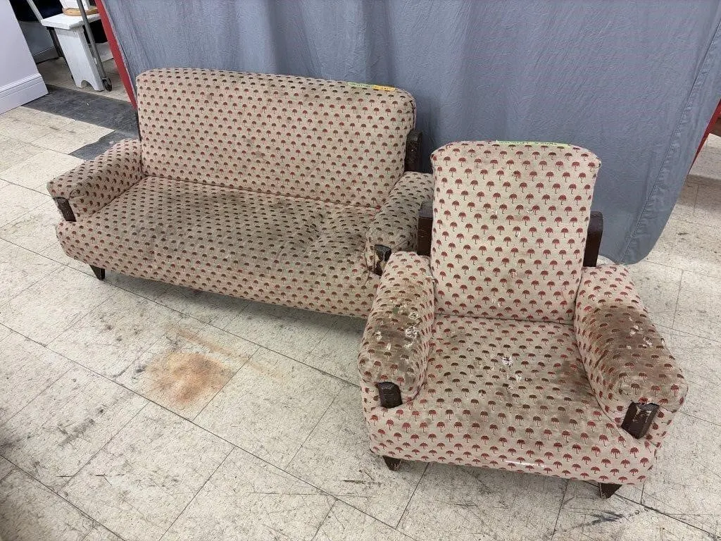 Vintage Kids Furniture- Sofa and Arm Chair