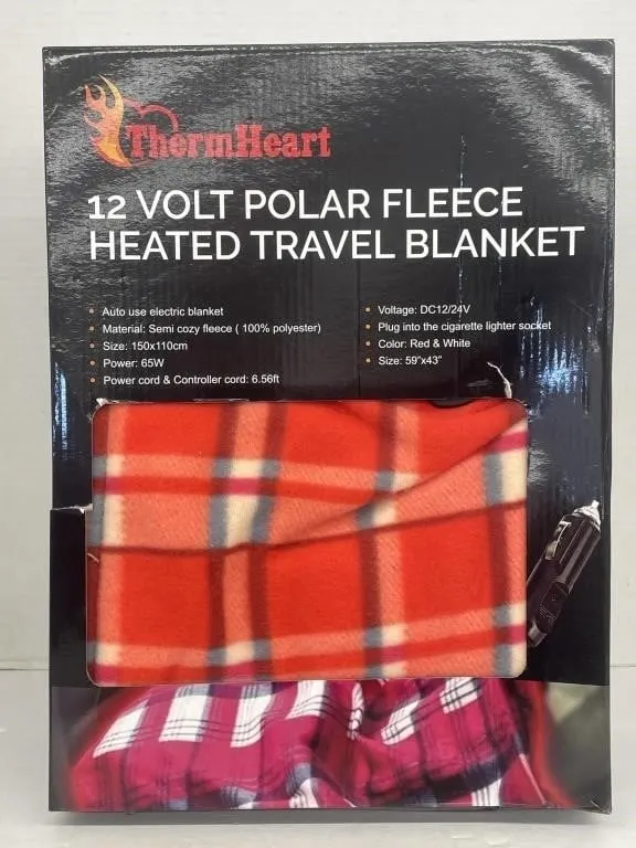ThermaHeart 12V Polar Fleece Heated Travel