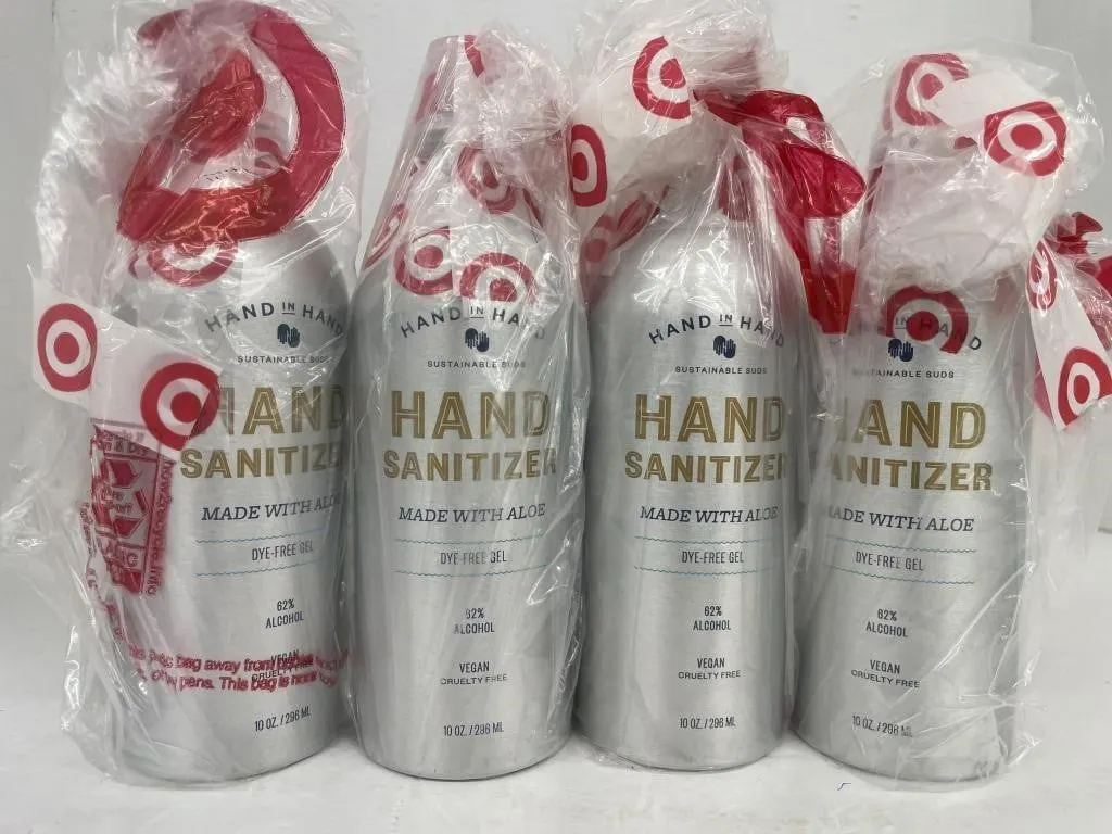 Four unused 10 oz. Hand in Hand aloe vera Hand