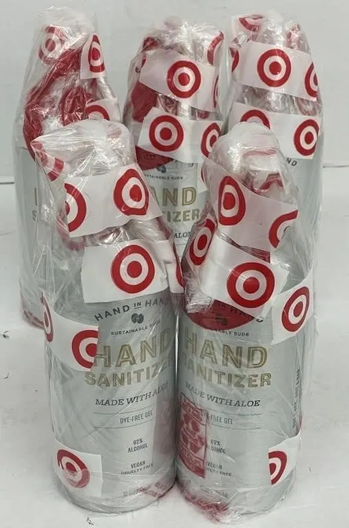 Five unused 10 oz. Hand in Hand aloe vera Hand