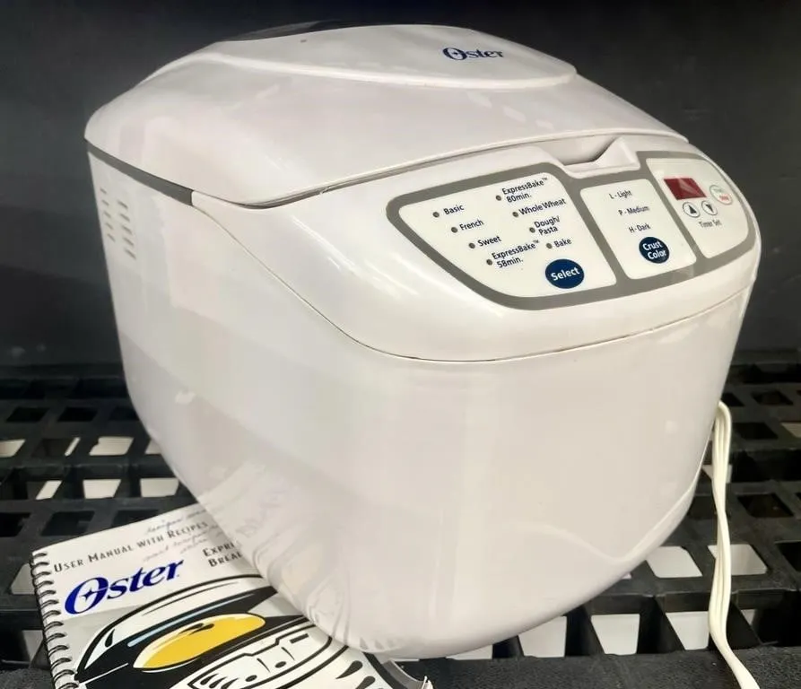 Oster Express and Breadmaker. Turns on. Comes