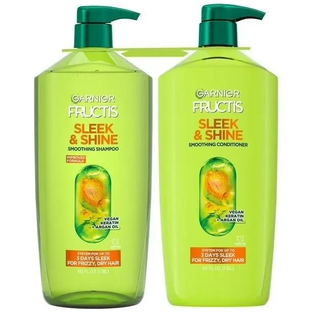 Garnier Fructis Sleek Shine Shampoo 40oz 2pk