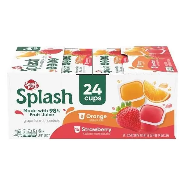 Snack Pack Splash Gels Variety Pack 3.25 oz 24pk