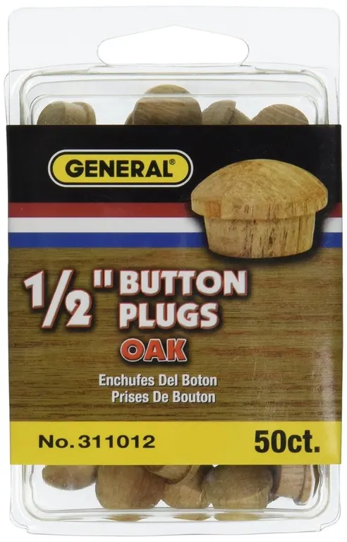 General Tools 311012 12in Oak Button Plugs 50ct