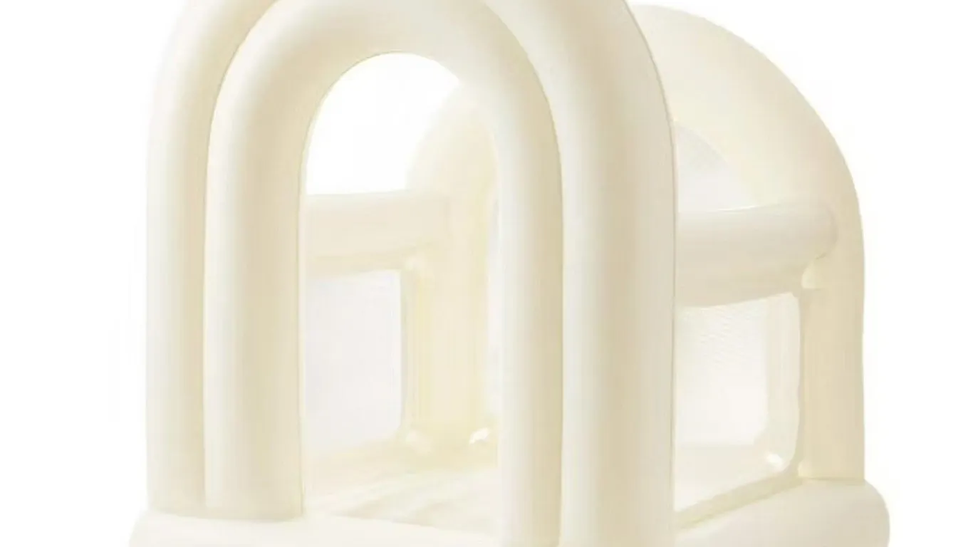 Cream Indoor Double Arch Bounce House