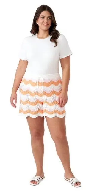 Hunter McGrady Womens Crochet Shorts