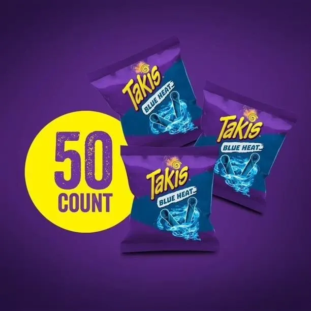 Takis Blue Heat Rolled Tortilla Chips 1oz 50pk