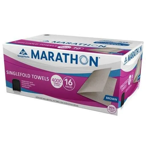 Marathon Singlefold Paper Towels 16pk 4000ct