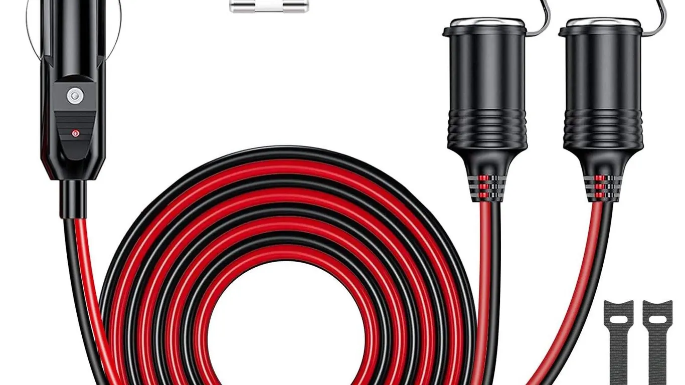 Gibbab 13ft 2-Way Car Cigarette Lighter Splitter