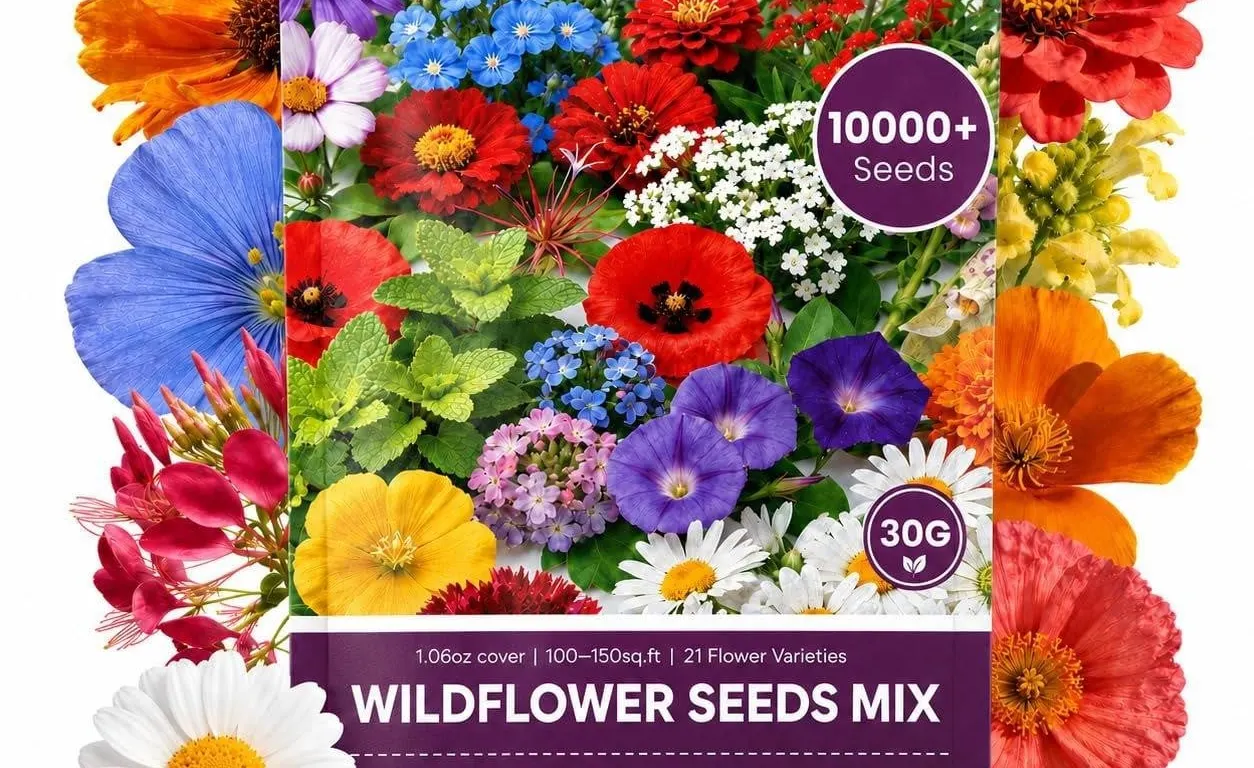 Fruivity Wildflower Seeds 21 Variety Mix 1.06oz