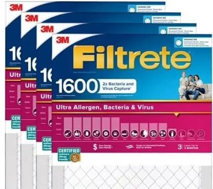 Filtrete 1600 MPR Air Filter 20x25x1 4pk