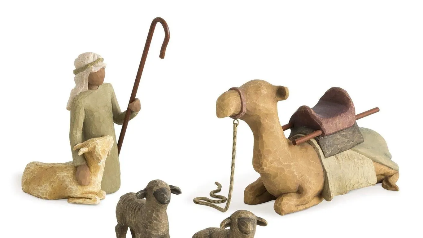 Willow Tree Shepherd and Stable Animals Set