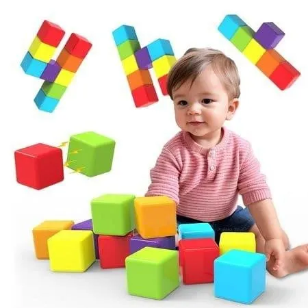 Pairez Toys Magnetic Stacking Cubes 1.65 12ct