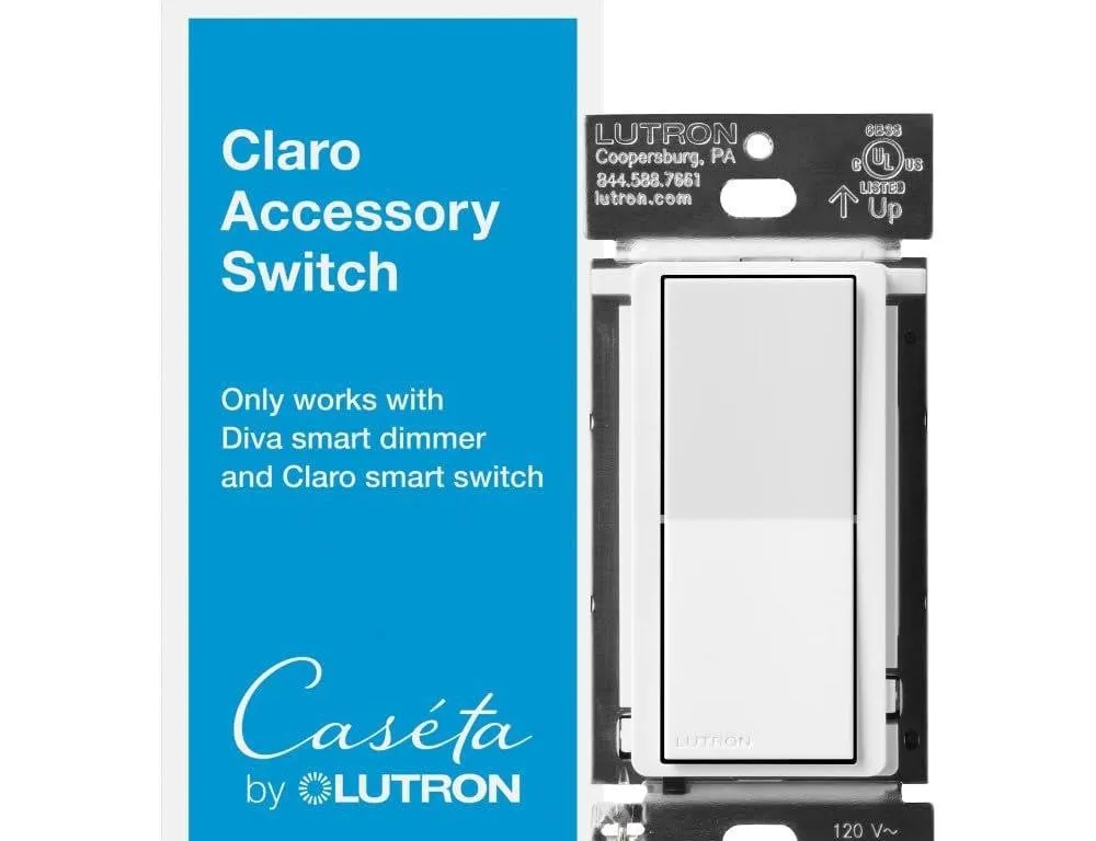 Lutron Caseta Claro Smart Accessory Switch White