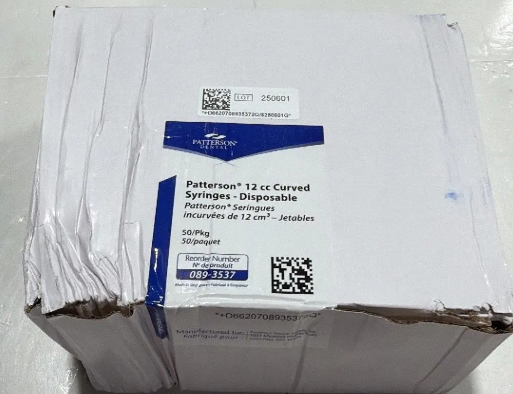 Patterson Dental 089-3537 Curved Syringes 12cc...