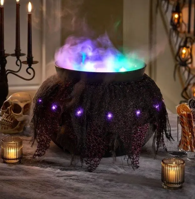 Pre-Lit Bubbling Witch Cauldron