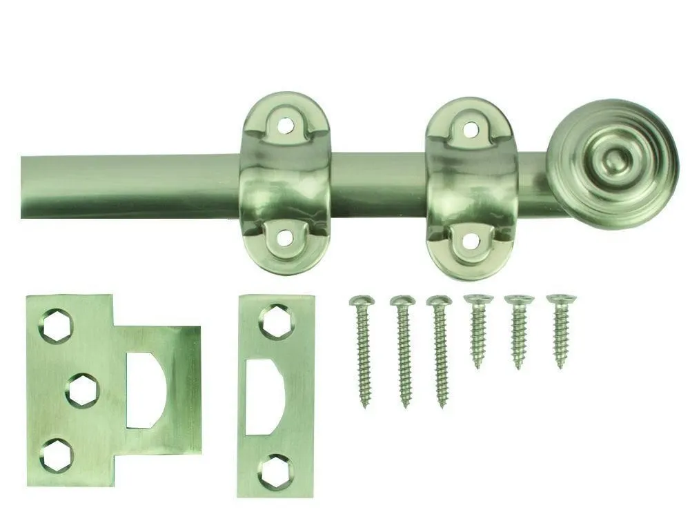Crown Bolt 25607 6 in. Satin Nickel Surface Bolt