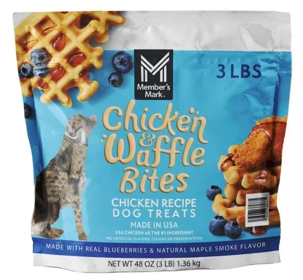 Chicken Waffle Bites Dog Treats 48 Ounce