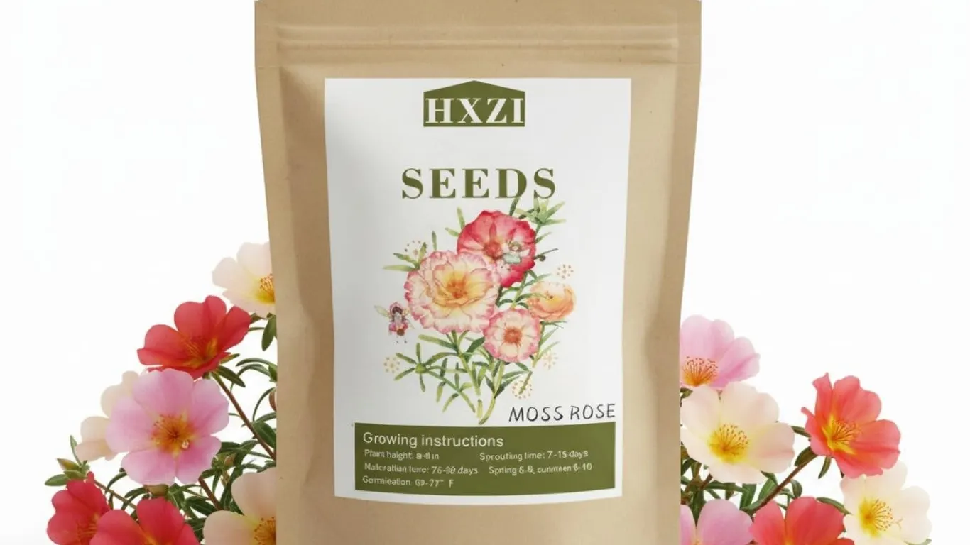 Kct Garden Moss Rose Flower Seeds 10000ct