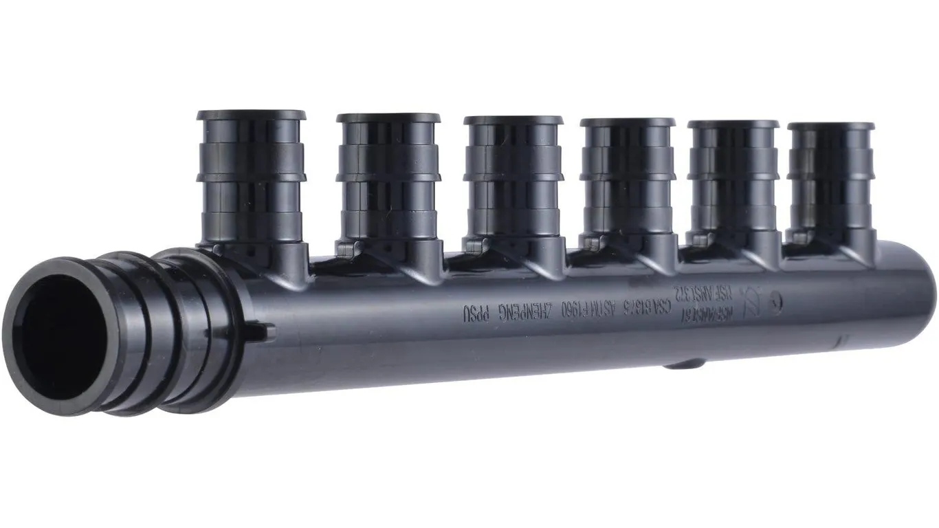 SharkBite UAMPT6CZ 6-Port PEX Expansion Poly Tee