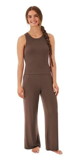 LG Womens Ribbed Tank And Pant Pajama Set