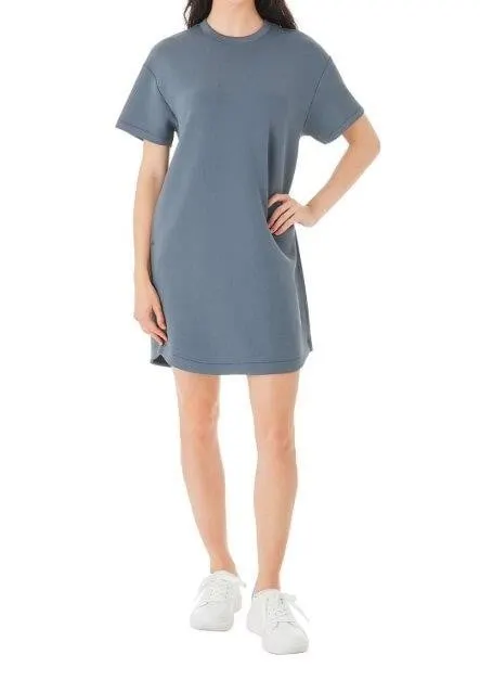 Womens Short Sleeve Sandwash Dress XL