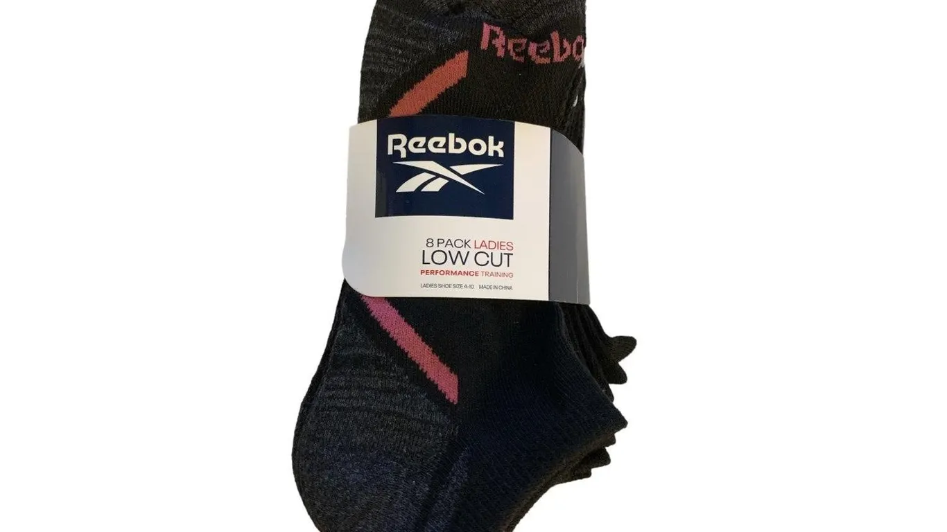 Reebok Ladies Low Cut Performance Socks 8 Pack