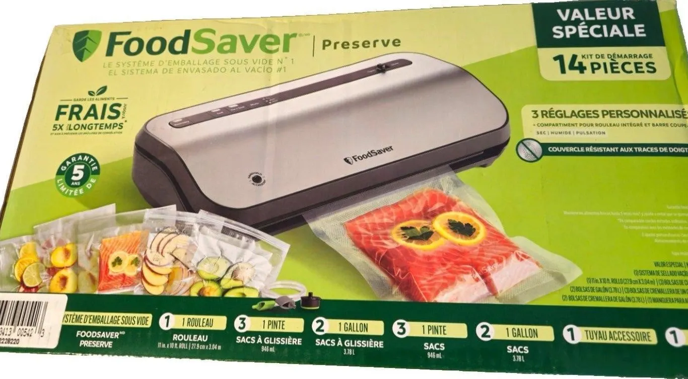 FoodSaver Preserve Vacuum Sealer 14pc Starter Kit