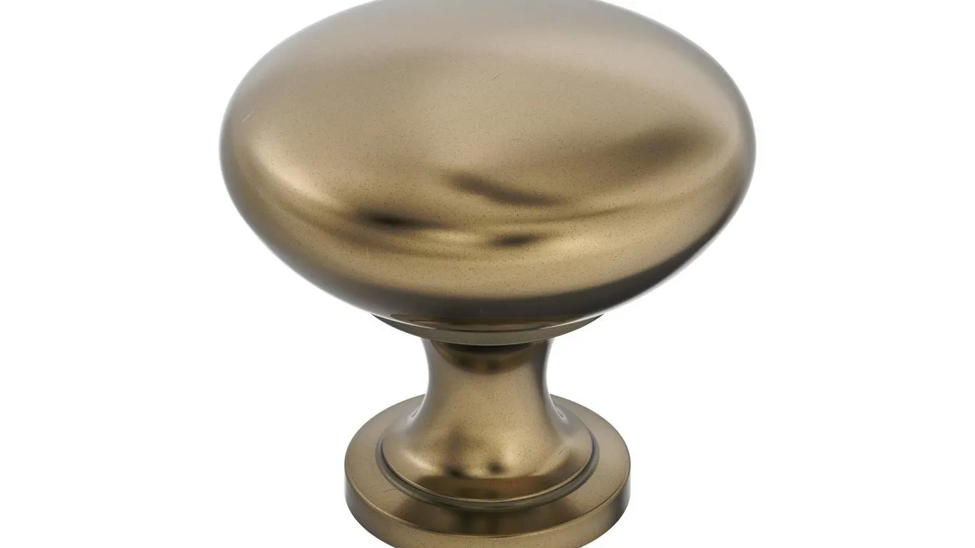 Amerock Edona Cabinet Knob Burnished Brass 1-14