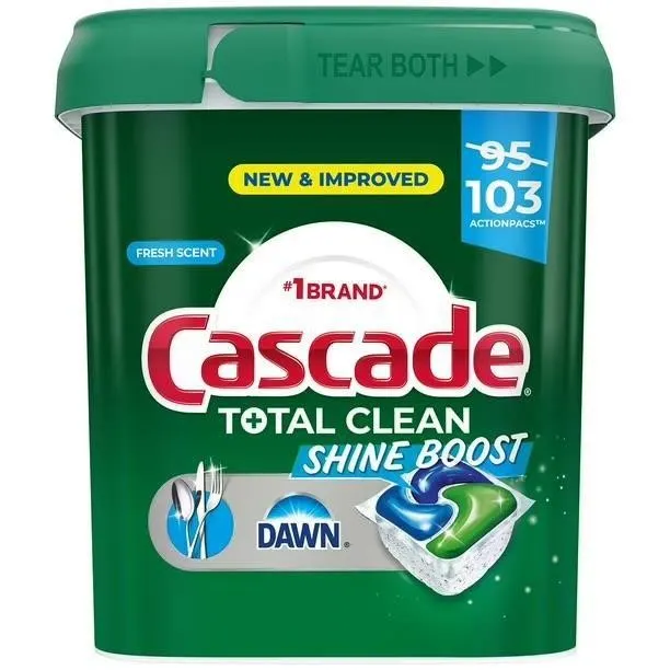 Cascade Total Clean Dishwasher Detergent 103ct