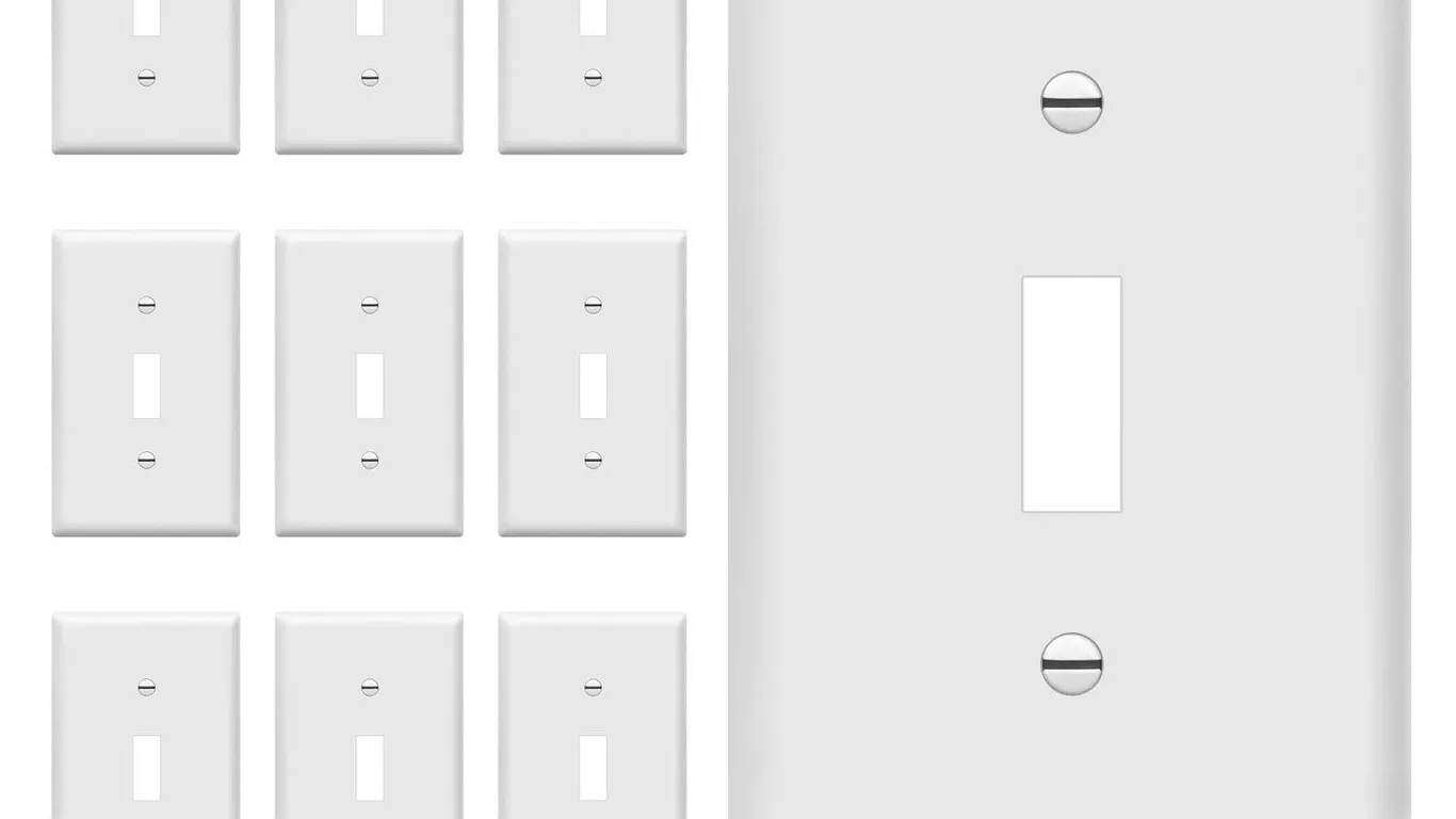 Enerlites 8811-W Toggle Wall Plate 1-Gang 10pk