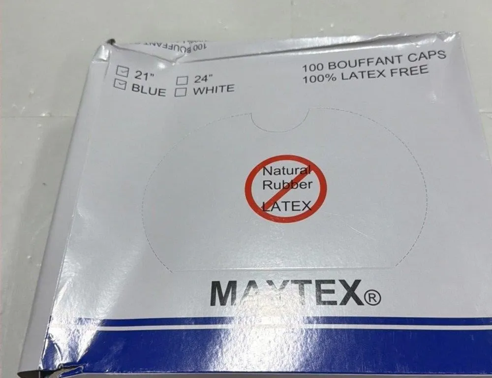 Maytex Bouffant Caps 21 Blue 100ct