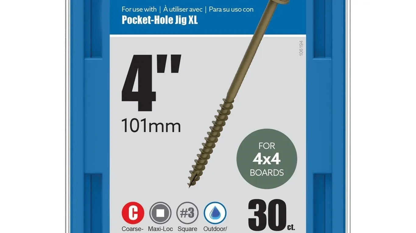 Kreg SML-C4X400-30 Pocket Screws 4-Inch 30ct