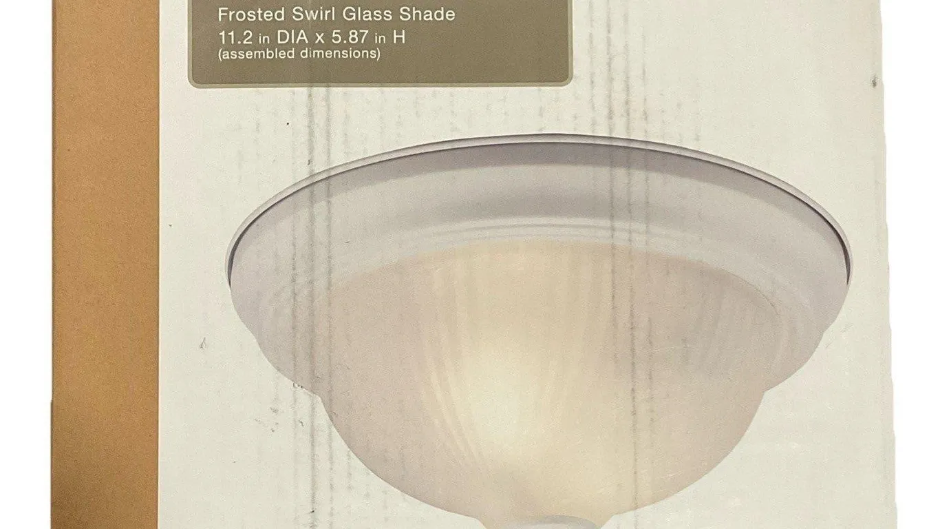 Hampton Bay FZP8012AWH 11in 2-Light Flush Mount