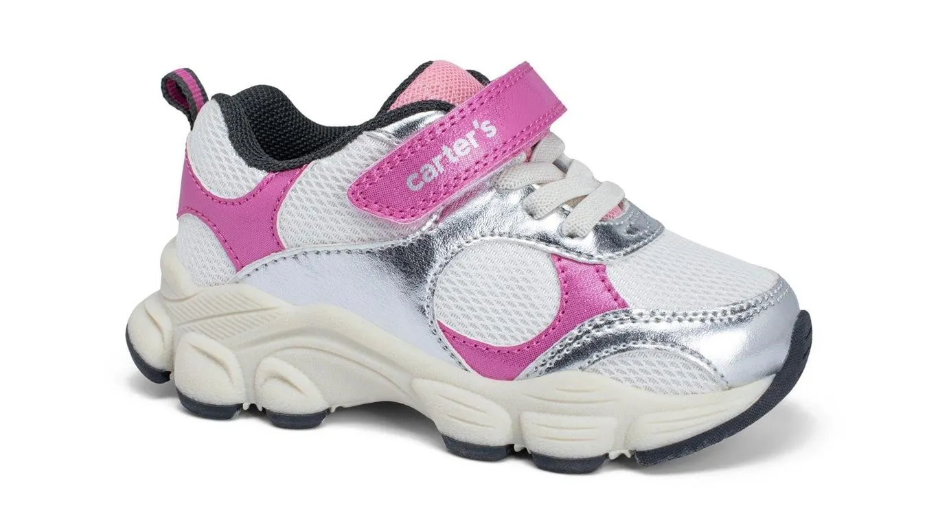 Carters Johann Fashion Sneakers WhiteSilver Sz 6