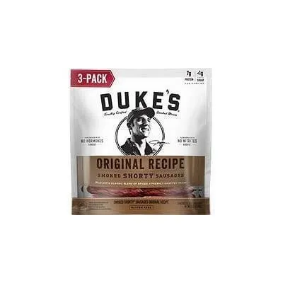 Dukes Original Smoked Shorty Sausages 5oz 3pk