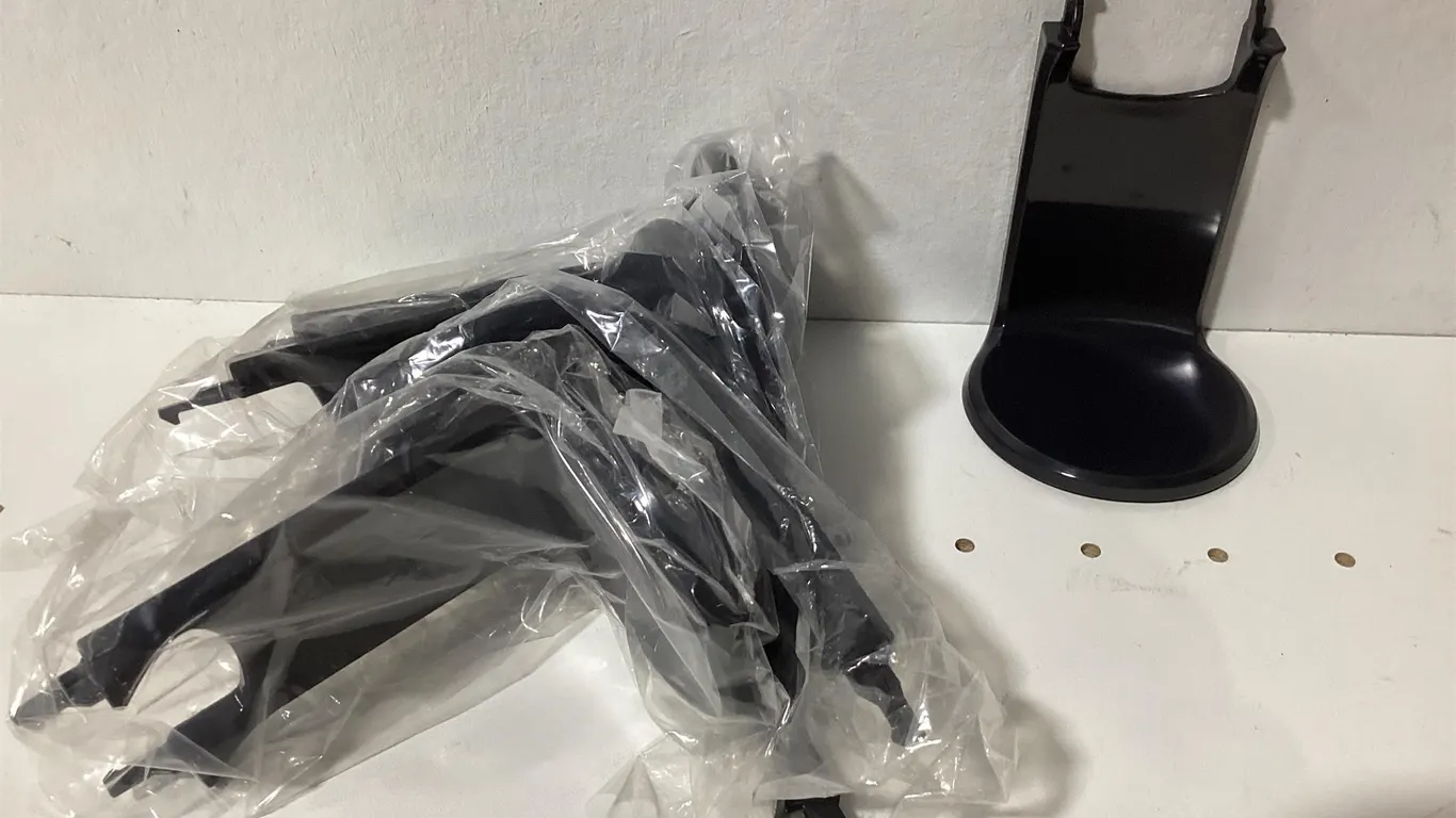 Black Plastic Monitor Stand Bases New