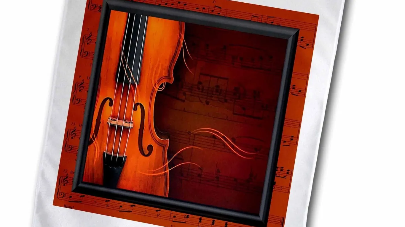 dRose Violin Garden Flag 12x18 inch