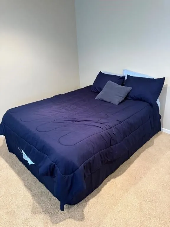 Queen Bed Fram & Bedding Set