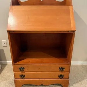 Wooden Secretary Desk with Drop-Front