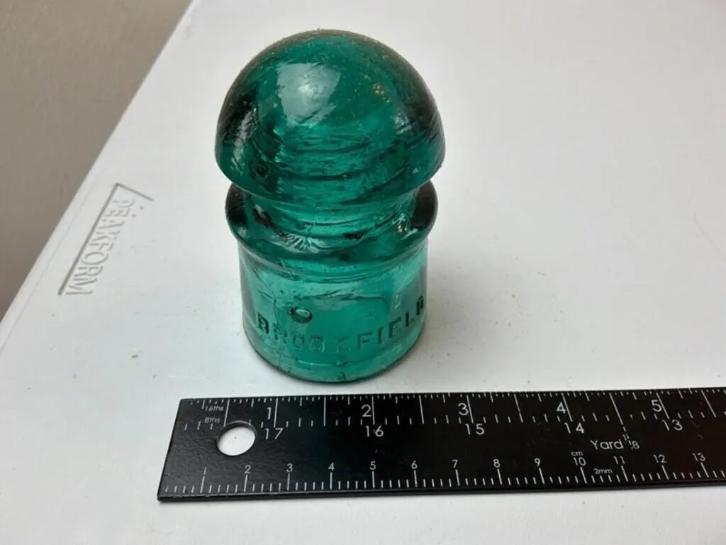 Vintage Brookfield Aqua Glass Insulator