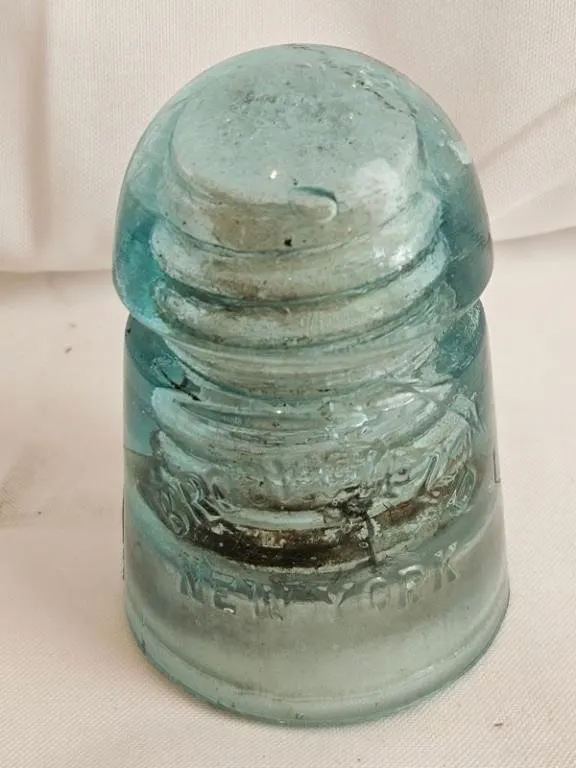 Vintage Brookfield Aqua Glass Insulator