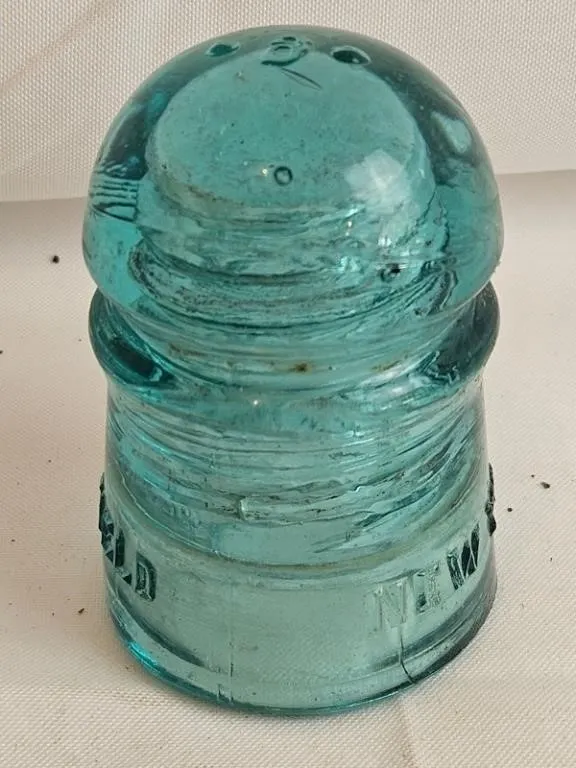 Vintage Aqua Glass Insulator