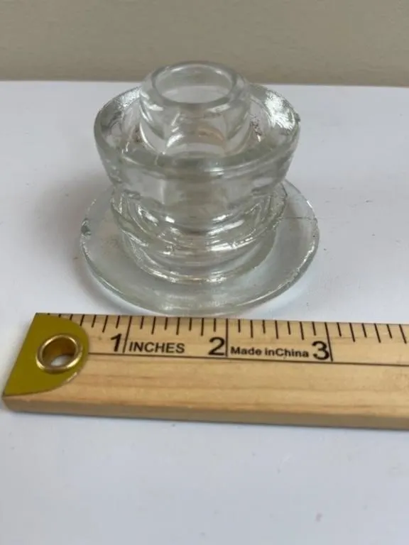 Clear Pressed Glass Flanged Piece