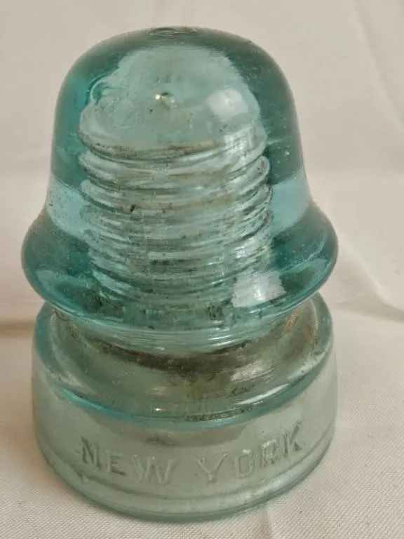 Vintage New York Glass Insulator