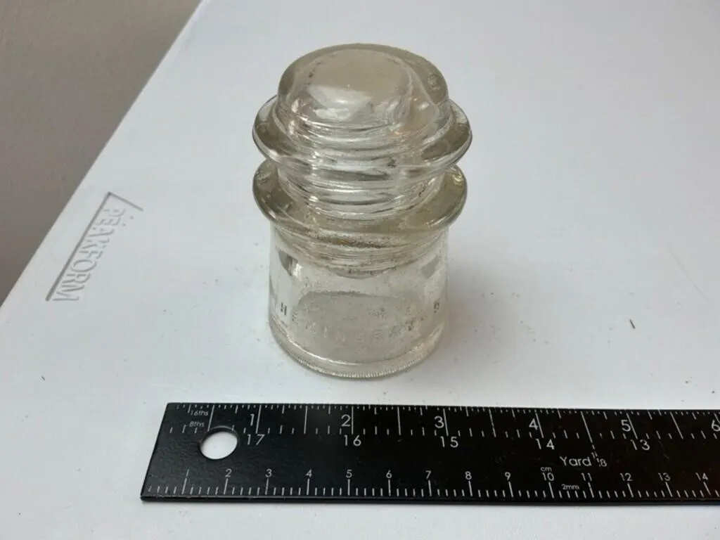 Vintage Hemingray Clear Glass Insulator